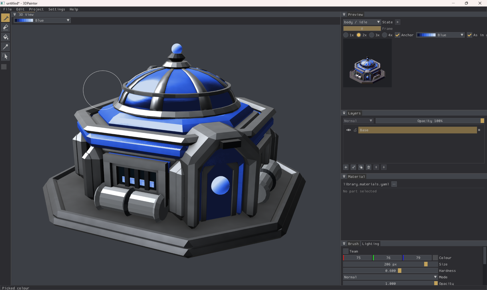 Painting a building in 3DPainter